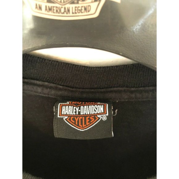 Harley Davidson Black Short Sleeve T Shirt Skeleton Handle Bar Design Men's XL - Picture 3 of 5